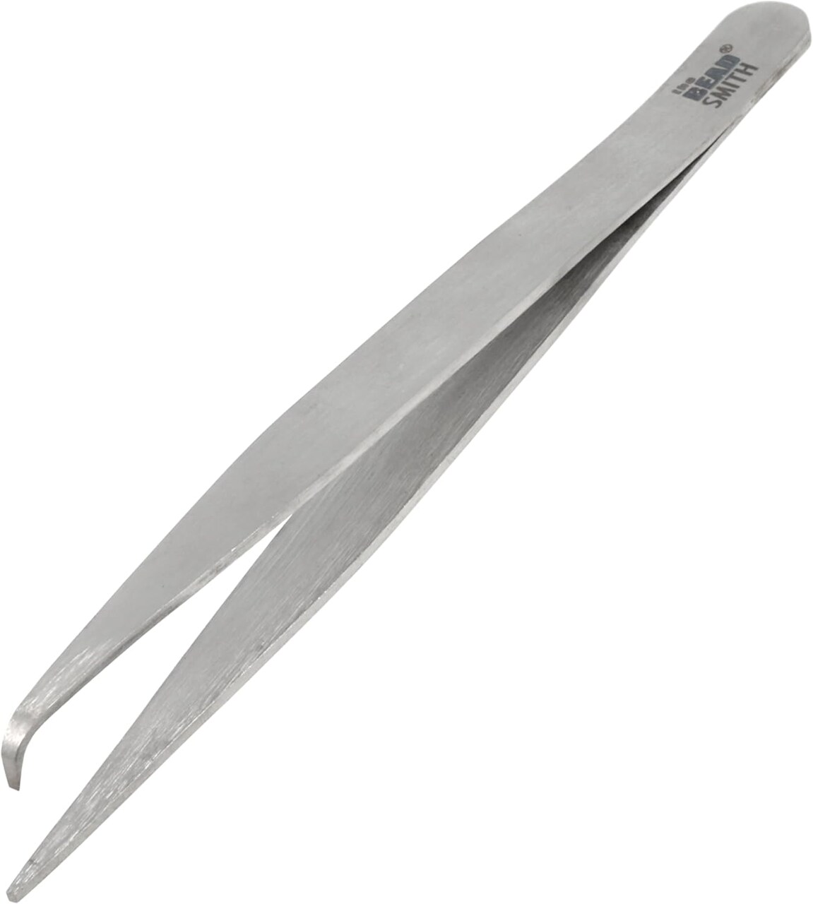 The Beadsmith Split Ring Tweezers – Easily Opens Split Rings for Attaching Charms, Key Chains & Findings, Stainless Steel, 4.75”